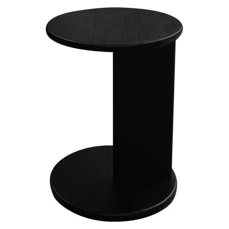 Brentwood Round Solid Timber Lamp Table (Black)