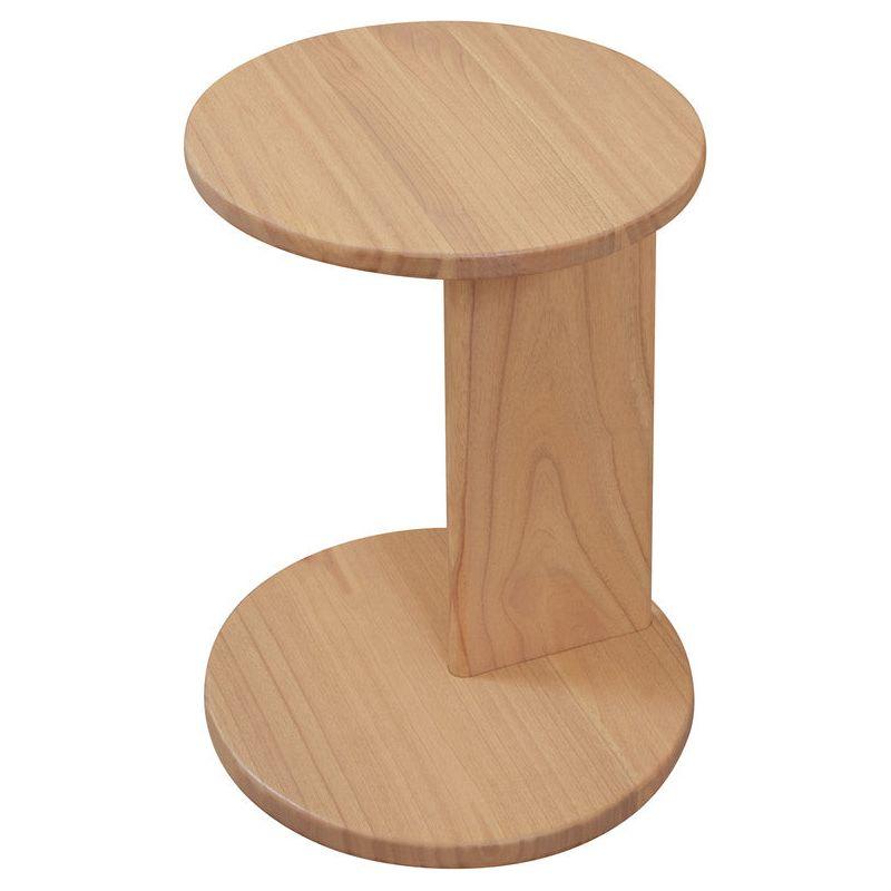 Brentwood Round Solid Timber Lamp Table (Natural)