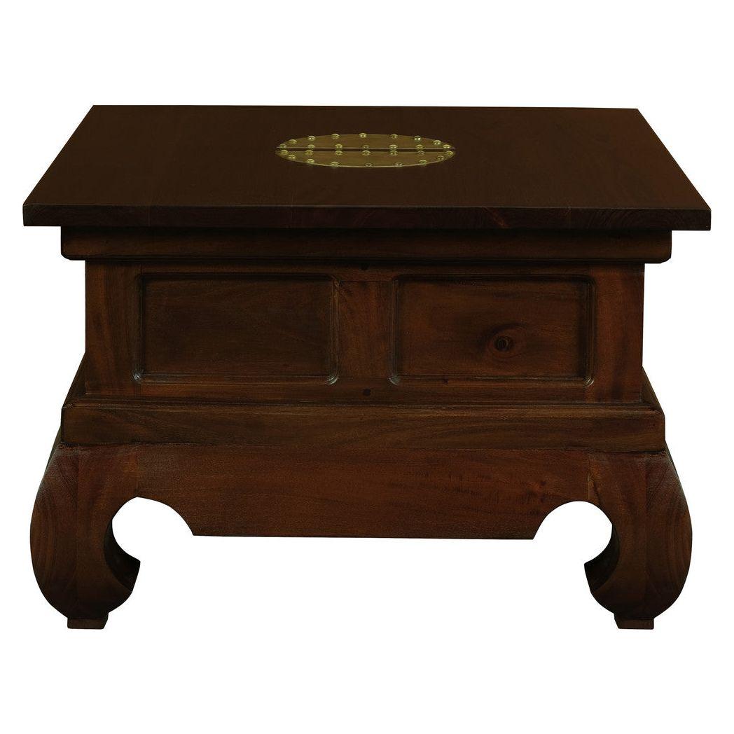 Dynasty Solid Mahogany Timber Lamp Table 60 x 60 cm (Mahogany)