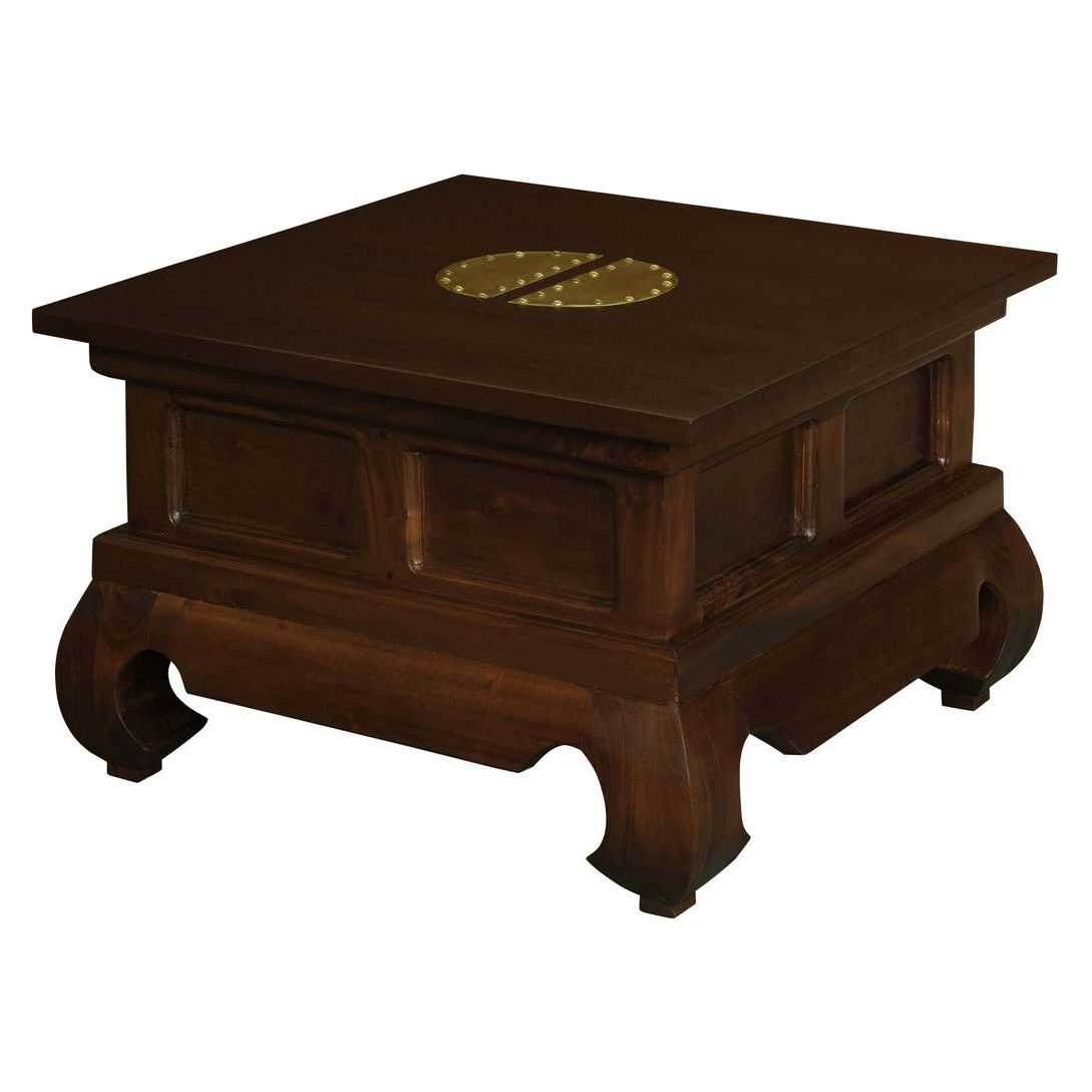 Dynasty Solid Mahogany Timber Lamp Table 60 x 60 cm (Mahogany)