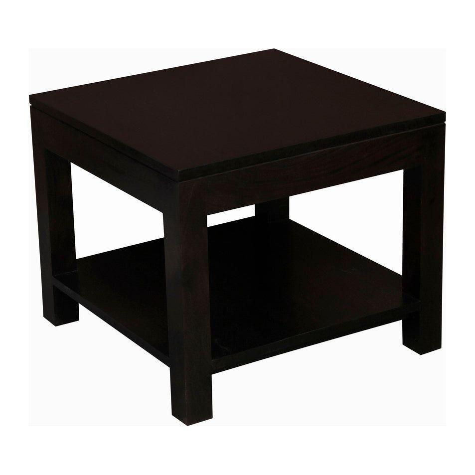 Amsterdam Solid Mahogany Timber Lamp Table 60 x 60 cm (Chocolate)