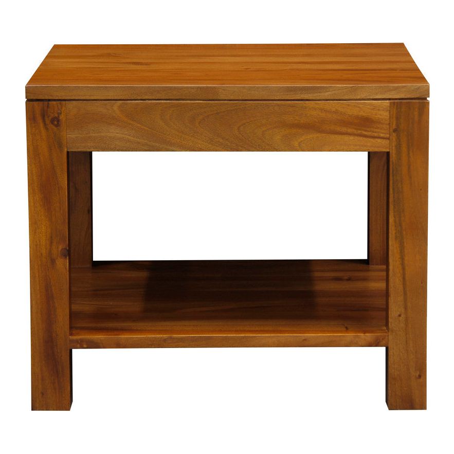 Amsterdam Solid Mahogany Timber Lamp Table 60 x 60 cm (Light Pecan)