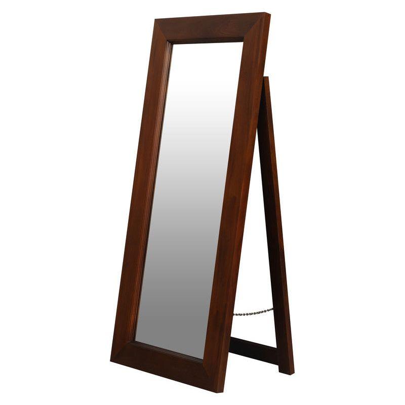 Toby Solid Mahogany Timber Standing Mirror (Mahogany)