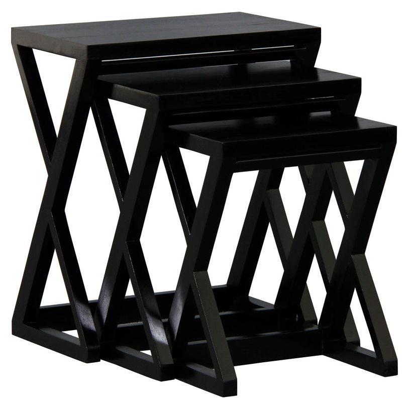 Manhattan Nest of Tables - Set of 3 (Black)