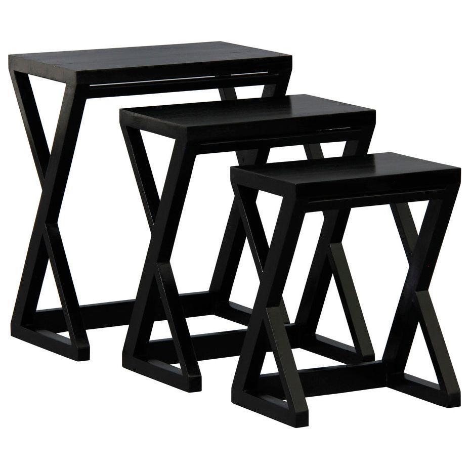 Manhattan Nest of Tables - Set of 3 (Black)
