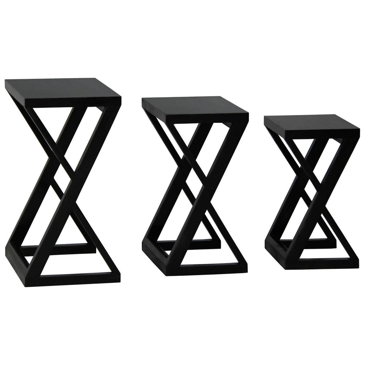Manhattan Nest of Tables - Set of 3 (Black)
