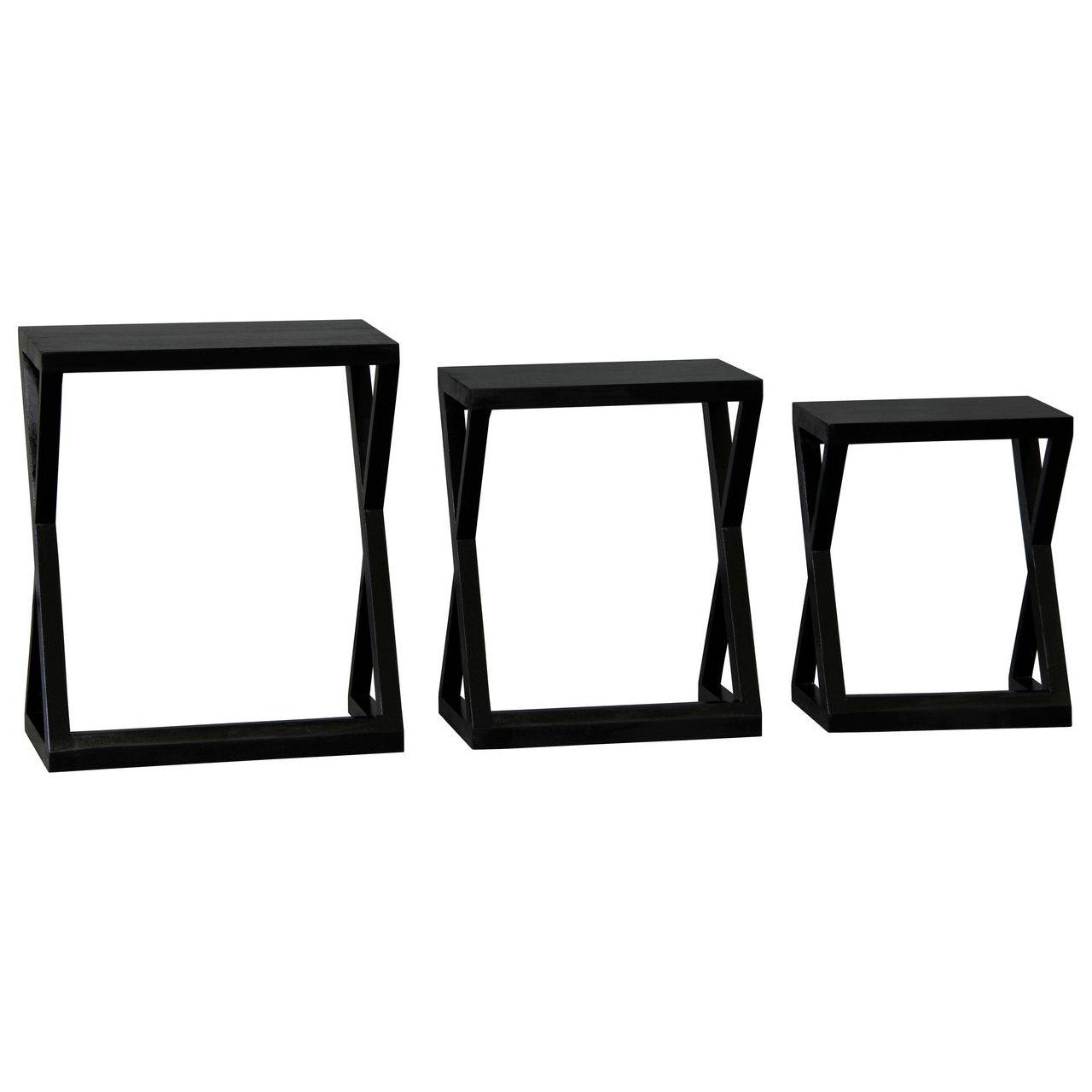 Manhattan Nest of Tables - Set of 3 (Black)