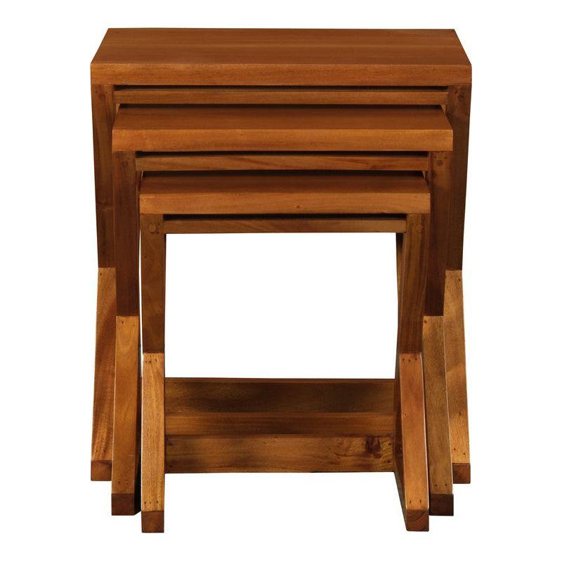 Manhattan Nest of Tables - Set of 3 (Light Pecan)