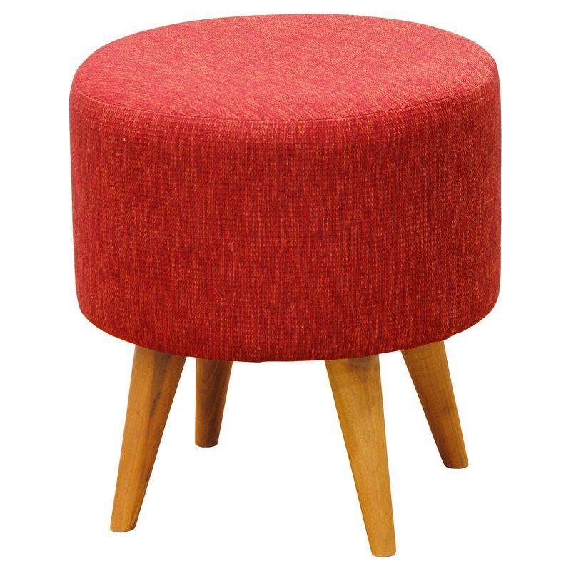 Manhattan Round Ottoman (Cherry Red)