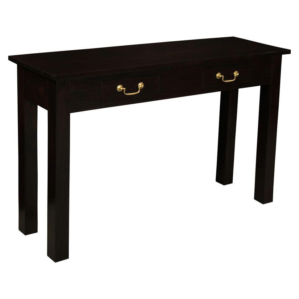 2 Drawer Straight Leg Sofa/Hall Table (Chocolate)