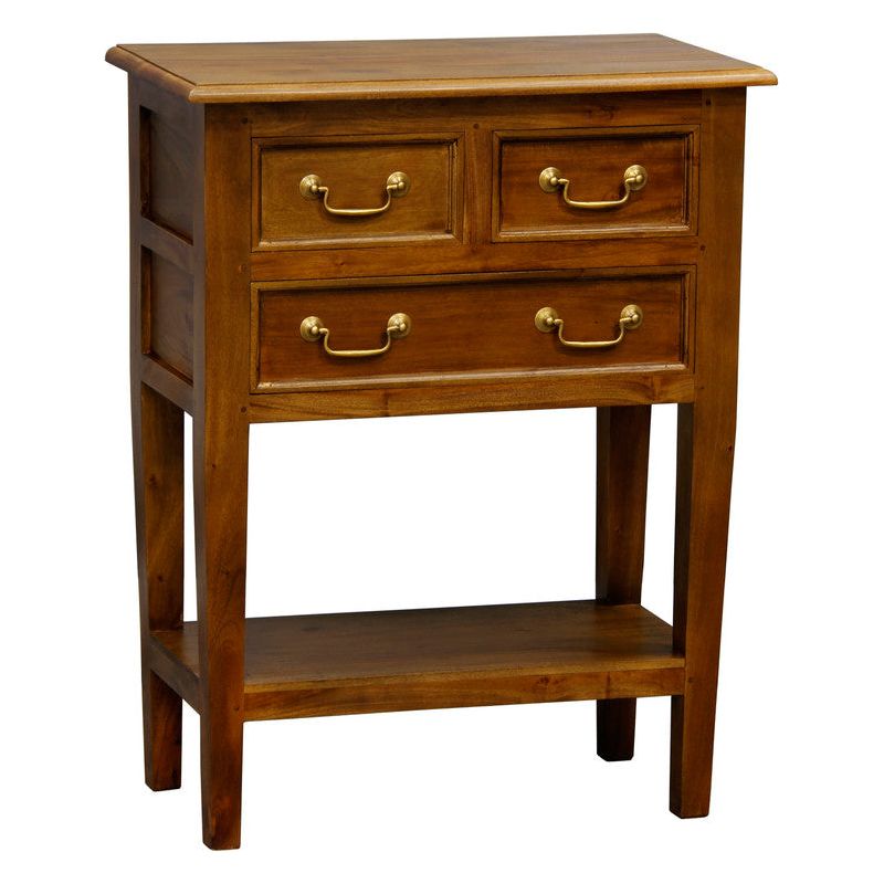 Tasmania 3 Drawer Sofa Table - Light Pecan