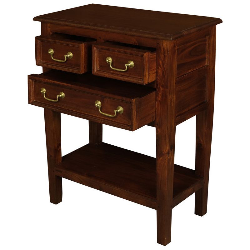 Tasmania 3 Drawer Sofa Table - Mahogany