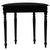 Huntley Turn Leg Half Round Sofa Table  (Black)