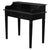 Winston 6 Drawer Solid Timber Writing Desk (Black)