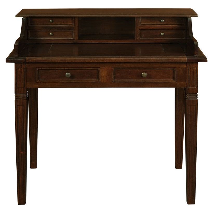 Winston 6 Drawer Solid Timber Writing Desk (Mahogany)