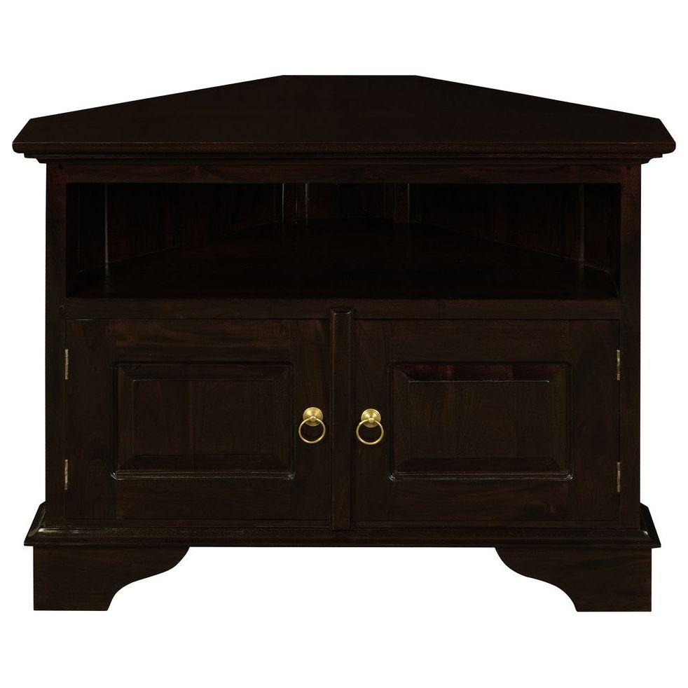 Tasmania 2 Door Corner TV Stand (Chocolate)