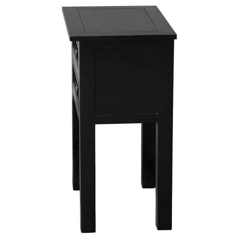 Elliot 2 Drawer Lamp Table (Black)