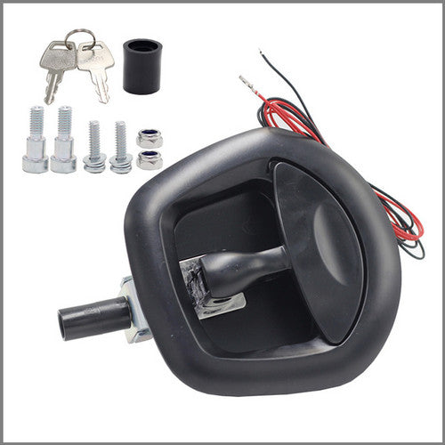 2PCS Black Central Locking T Handle Whale Tail Lock Folding Trailer Ute Canopy