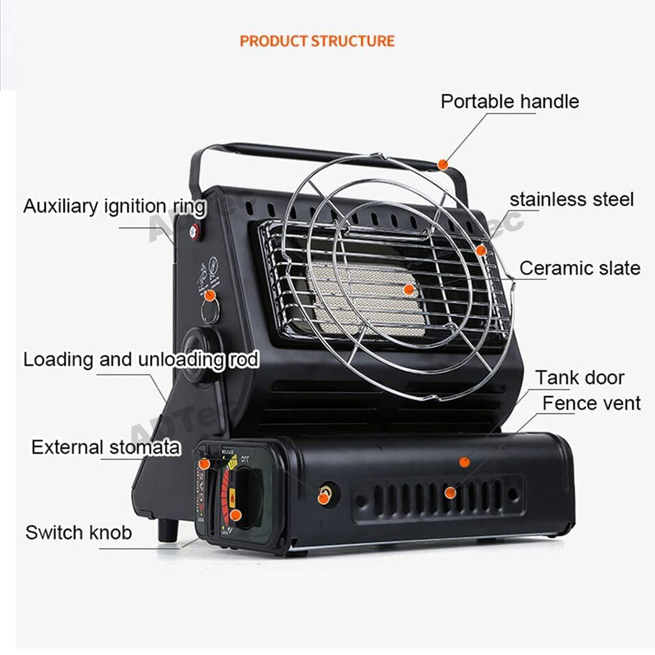 Portable Butane Gas Heater Cooker Camping Tent Outdoor Hiking Camper Survival AU