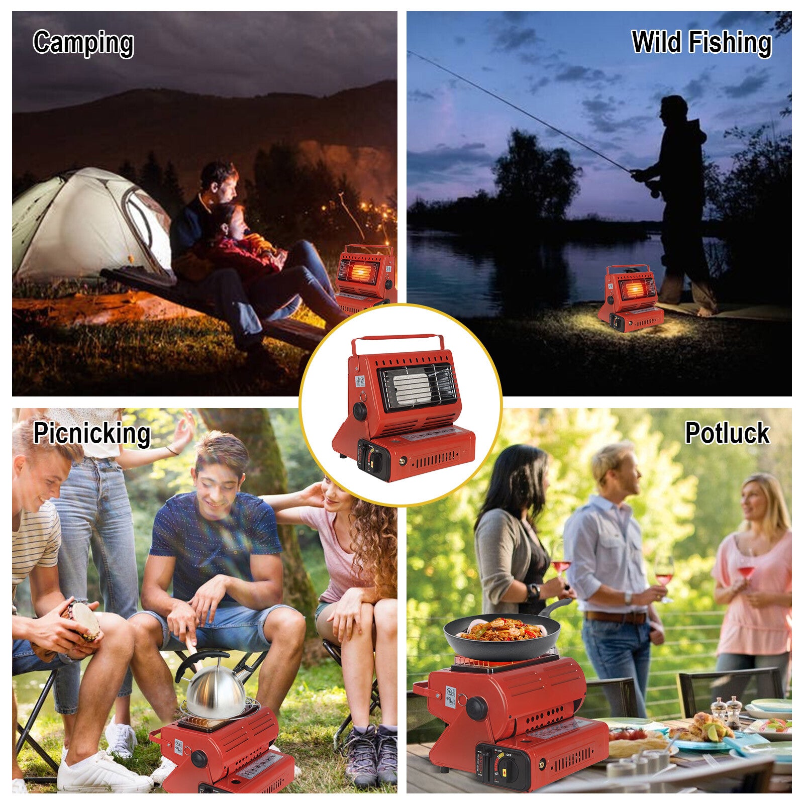 Portable Butane Gas Heater Cooker Camping Tent Outdoor Hiking Camper Survival AU