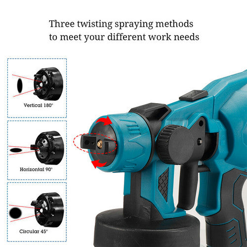 Cordless High Pressure Airless Spray Gun Paint Sprayer For Makita 18V Battery