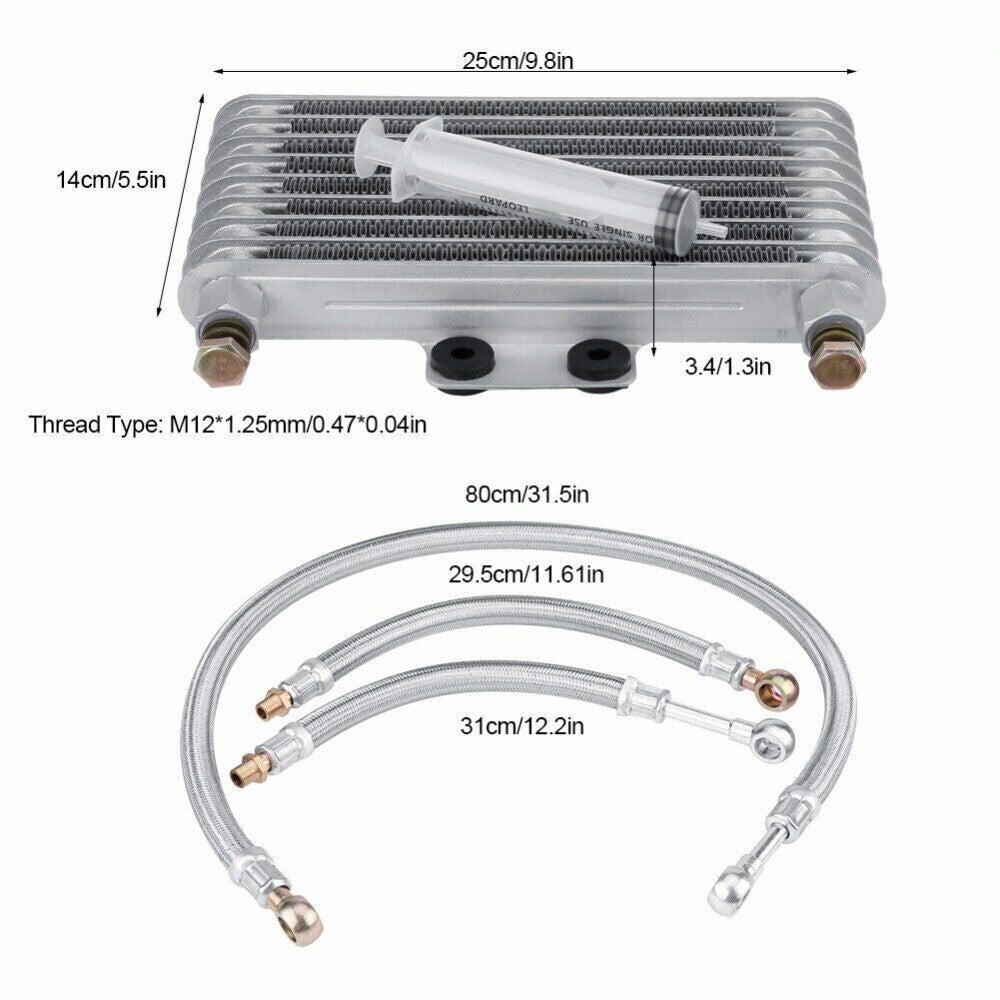 New 125ml Motorcycle Oil Cooler Cooling Radiator Kit For Honda CB CG 100CC-250CC
