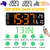 13" Orange Large Digital Big Jumbo LED Wall Desk Clock Display With Temperature Calendar