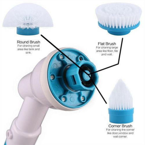 10PCS Rechargeable Spin Scrubber Electric Turbo Scrub Cleaning Brush Cordless Kit