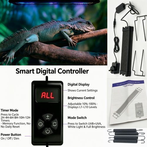 30cm Adjustable Reptile 10.0UVA UVB Lamps LED Light for Reptile Tanks Pet Lighting System