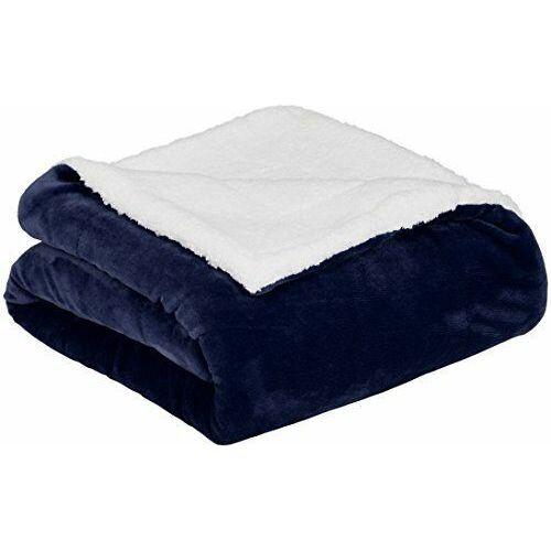 Double-side Flannel Heated Electric Throw Rug Blanket Fast Heating Warm Washable BLUE