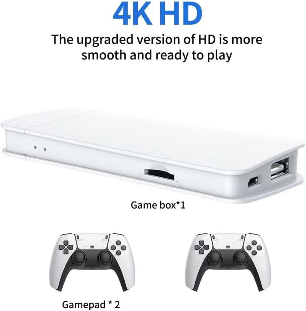 M15 40000+4K HDMI TV Video Game Stick Retro Gaming Console 2 Wireless Controller