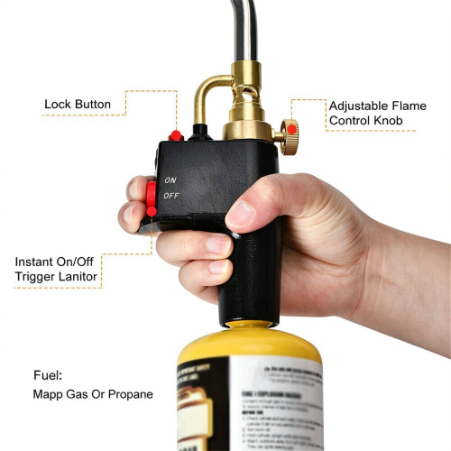Propane Mapp Torch Head with Trigger Igniter 3 Nozzles TS8000 High Intensity AU