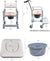 Mobile Shower Toilet Commode Chair Bathroom Aluminum Bedside Footrest Wheelchair