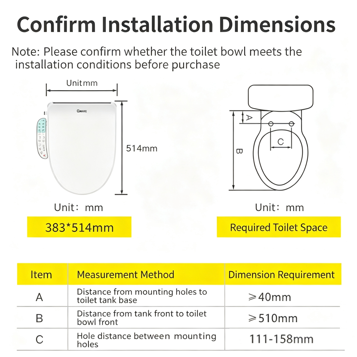 Electric Toilet Bidet Seat Cover Auto Massage Washlet Bathroom Warm Water Dry AU