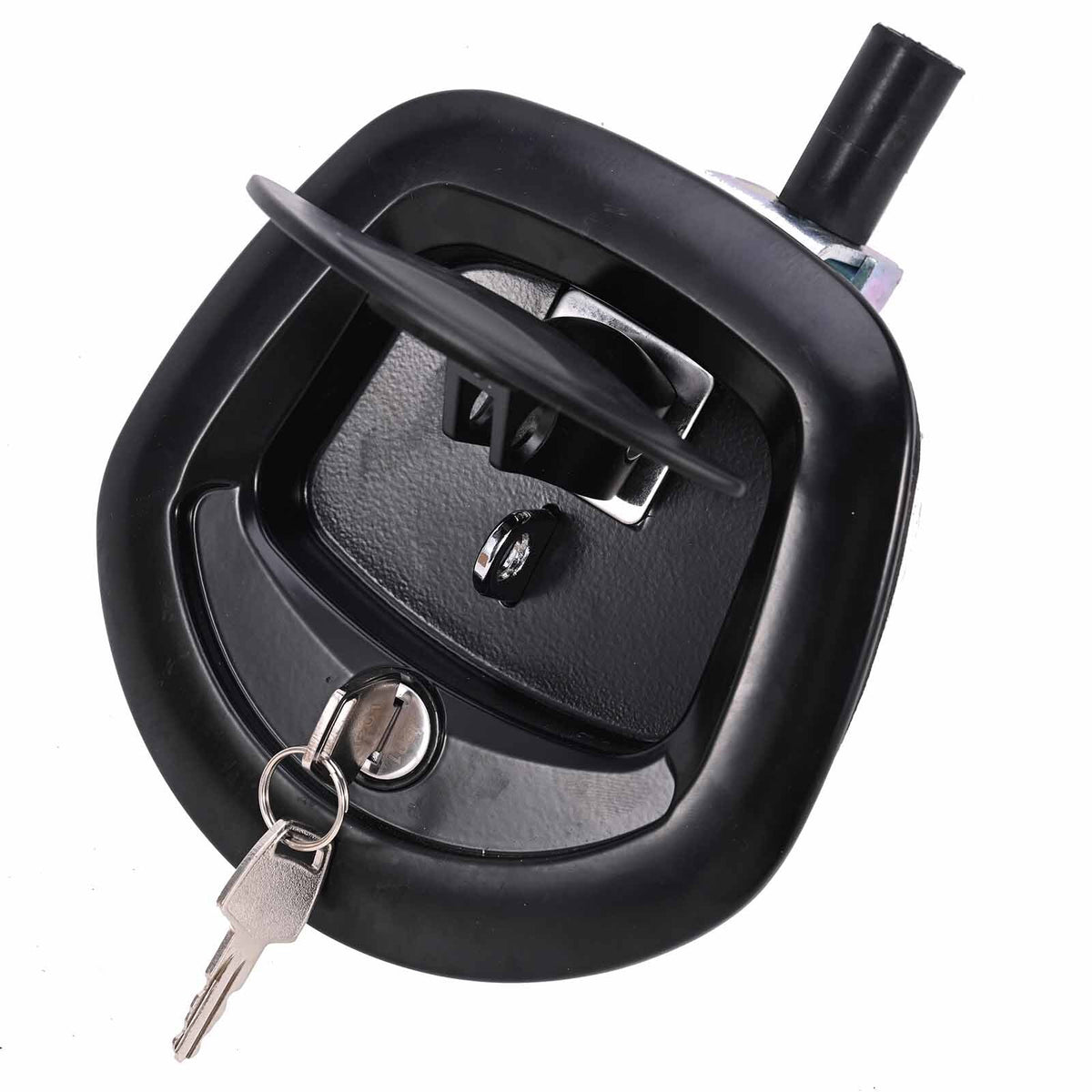 Black Power Operated Central Locking Handle Whale Tail Lock Recessed Folding 12V