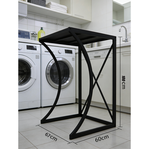 ORIGINAL Dryer Stand Maxi: Portable Dryer Rack Heavy Duty Steel Capacity Black for Washer/Dryer/Mini Fridge