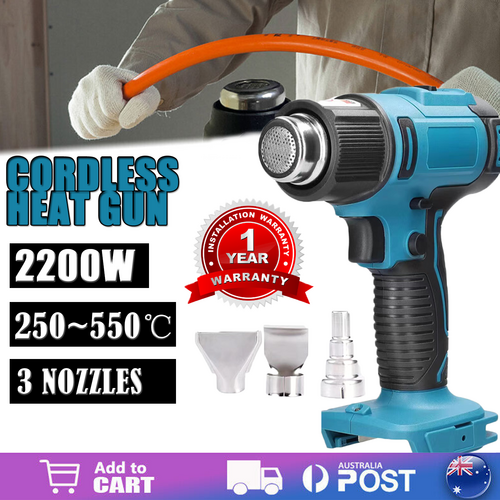 2200W Cordless Heat Gun Hot Air Gun Temperature 300~580�� For Makita 18V Battery