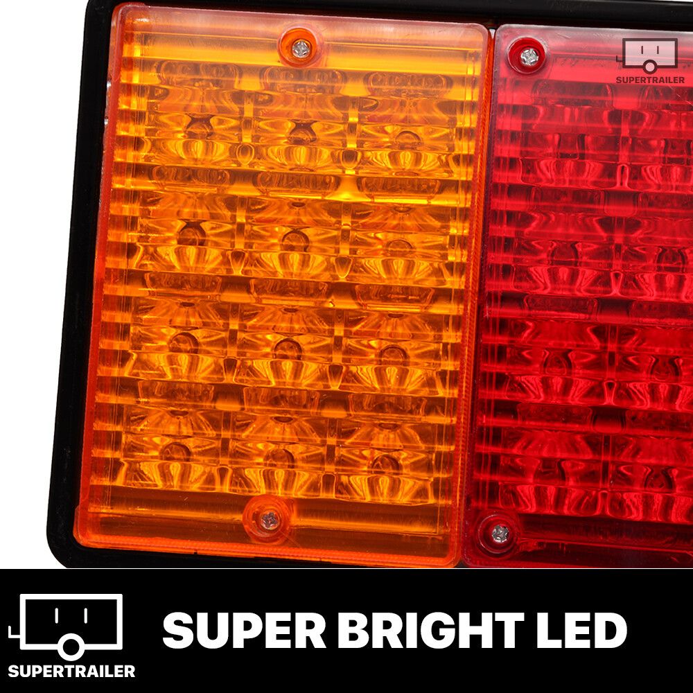 2X 44 LED Tail Lights Trailer Ute Caravan Truck Stop Indicator rear LAMP 10-30V
