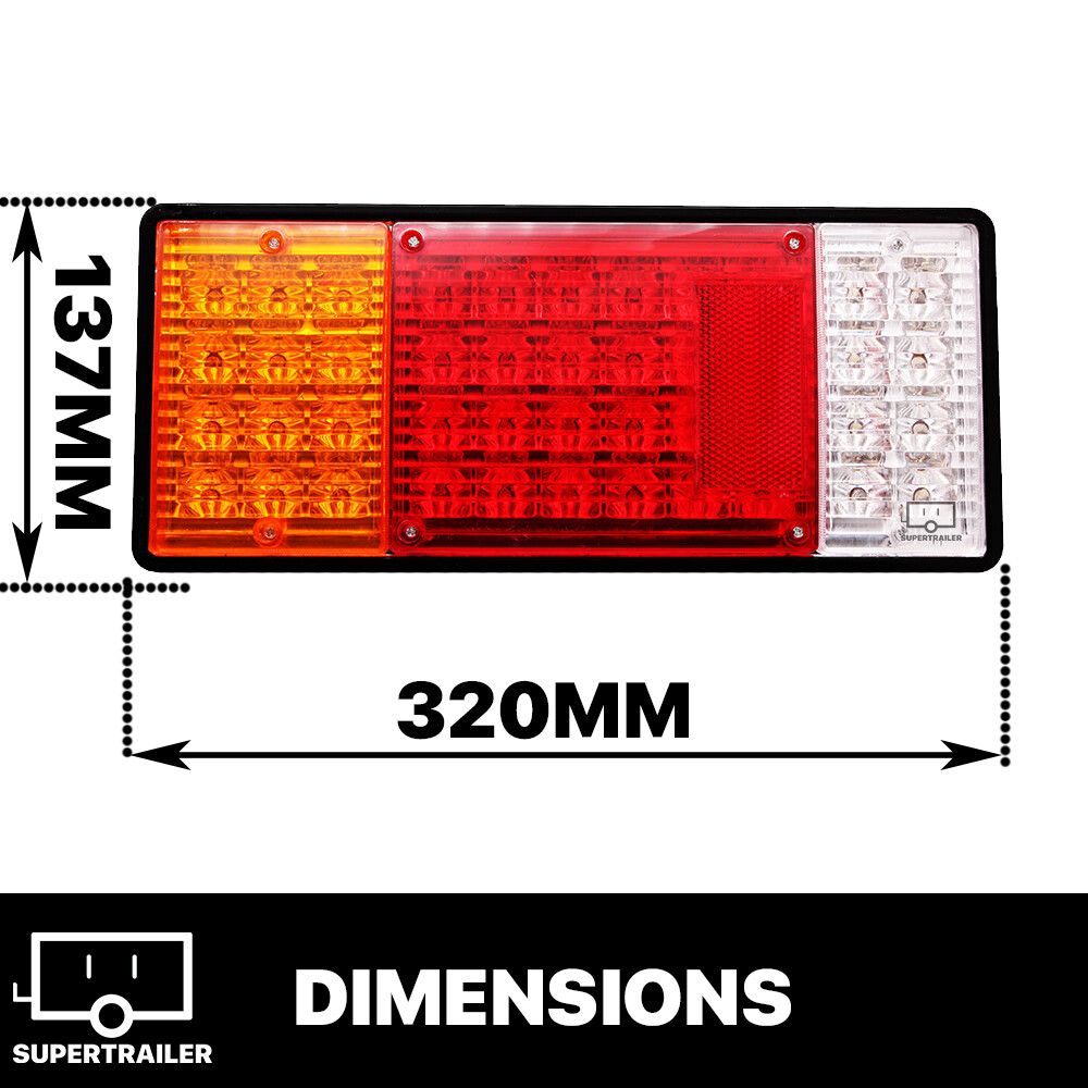 2X 44 LED Tail Lights Trailer Ute Caravan Truck Stop Indicator rear LAMP 10-30V