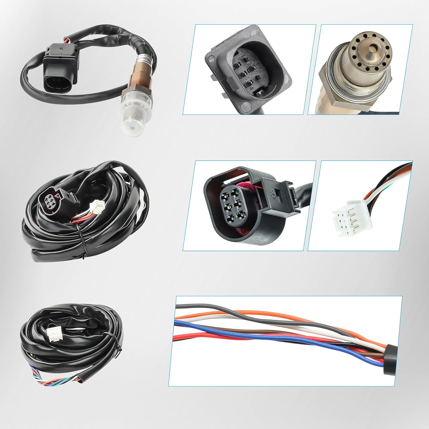 52mm AFR O2 UEGO Wideband Air Fuel Ratio Gauge Kit 30-0300 LSU 4.9 Probe Sensor