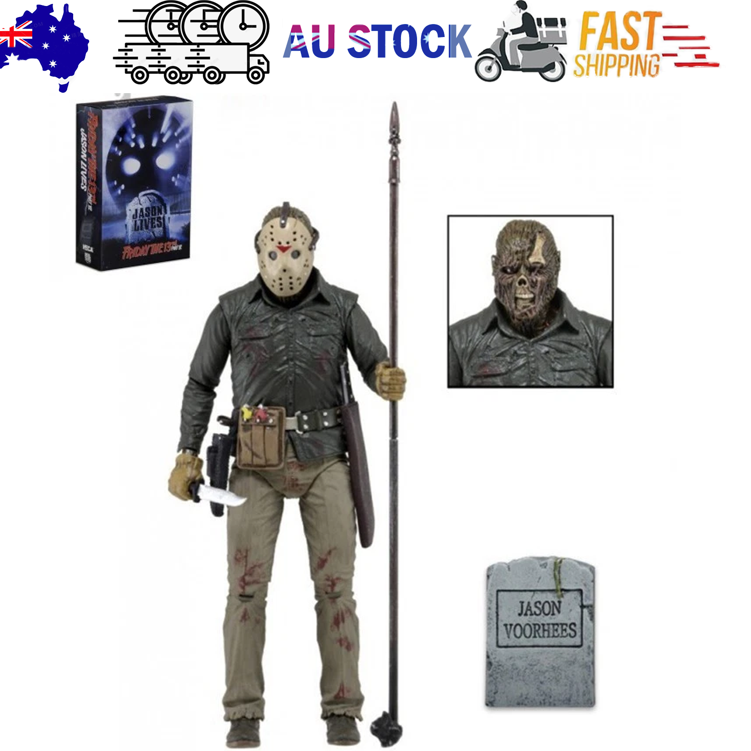 Friday The 13th Part VI Jason Lives Voorhees Action Figure Model 18cm