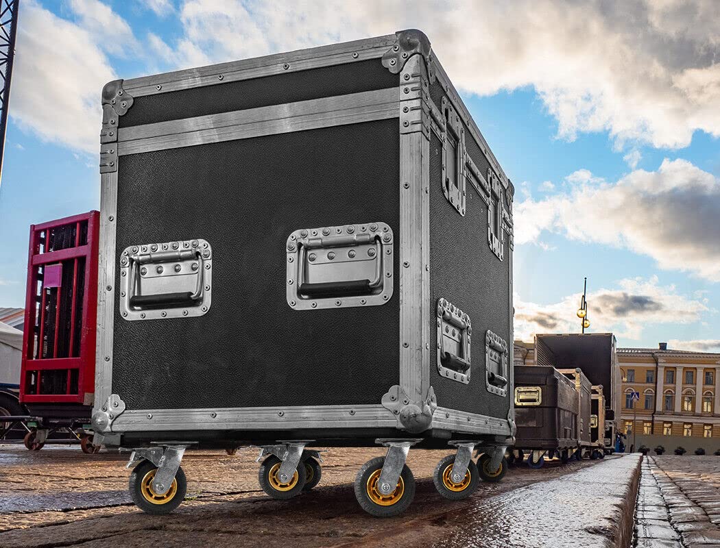 4X 6" / 150mm Heavy Duty Swivel Caster Wheels Castor 1000KG Load,2 with Brakes