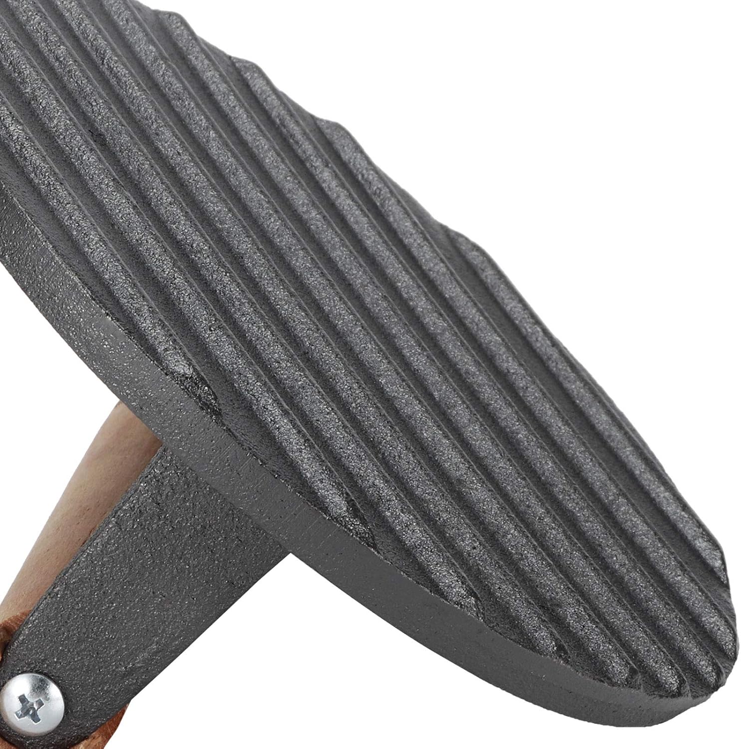 7" Heavy Duty Burger Press W/ Solid Wood Handle for Meat Smasher Hamburger Steak