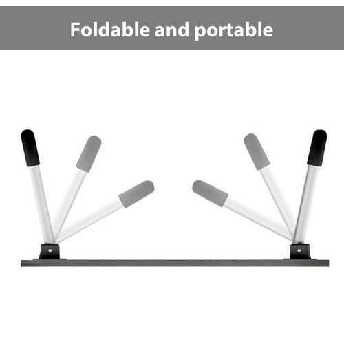 Black Laptop Stand Table Foldable Desk Computer Study Bed Adjustable Cup Slot Tray