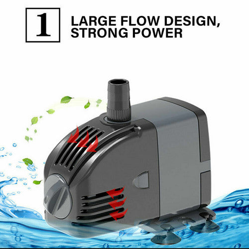 35W Adjustable Flow Aquarium Pump Water Submersible Fish Tank Fountain Pond Marine