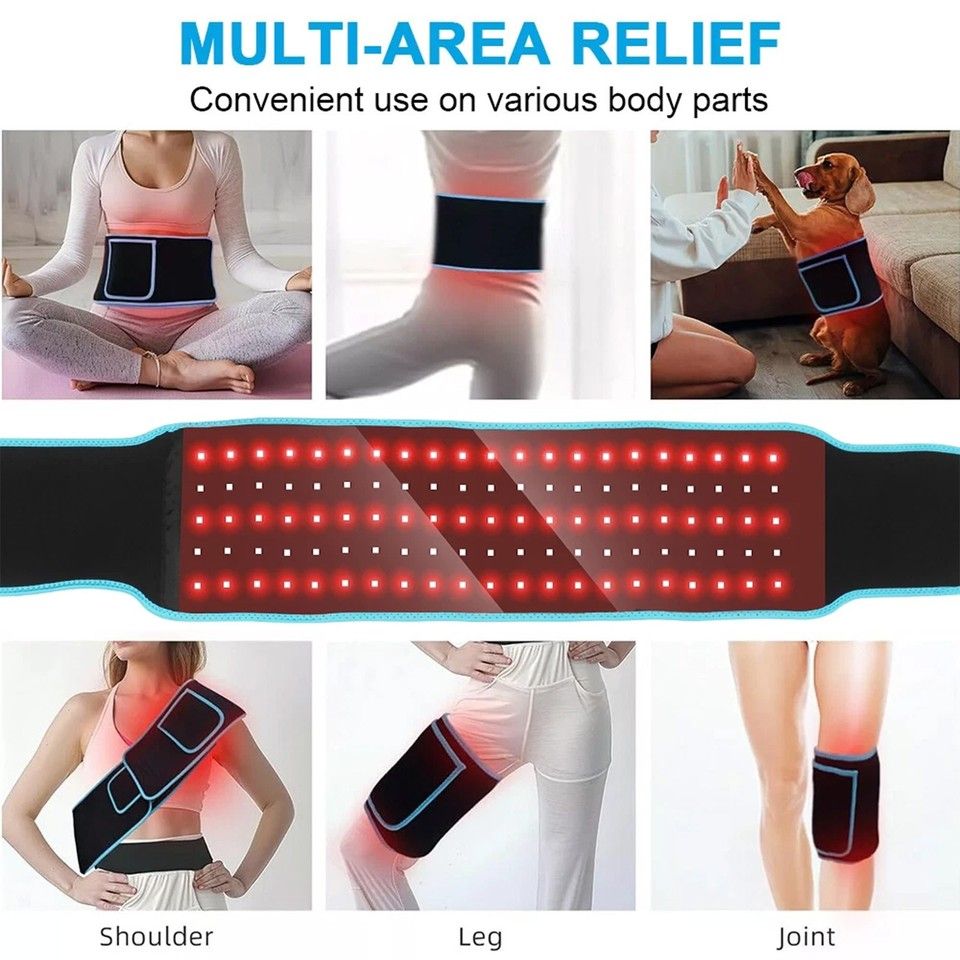 660nm Red Light & 850nm Infrared Light Therapy Wrap Pain Relief Health Care Belt