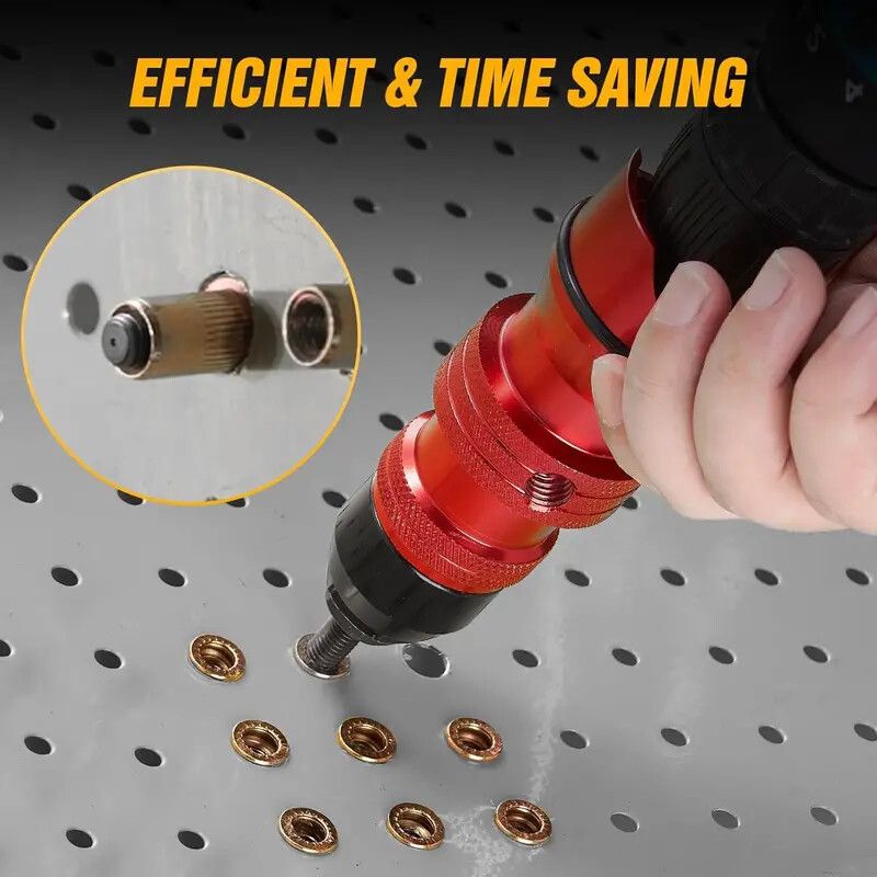 Professional Electric Drill Tool Rivet Rivnut Nut Gun Adapter Insert Tool M3-M10