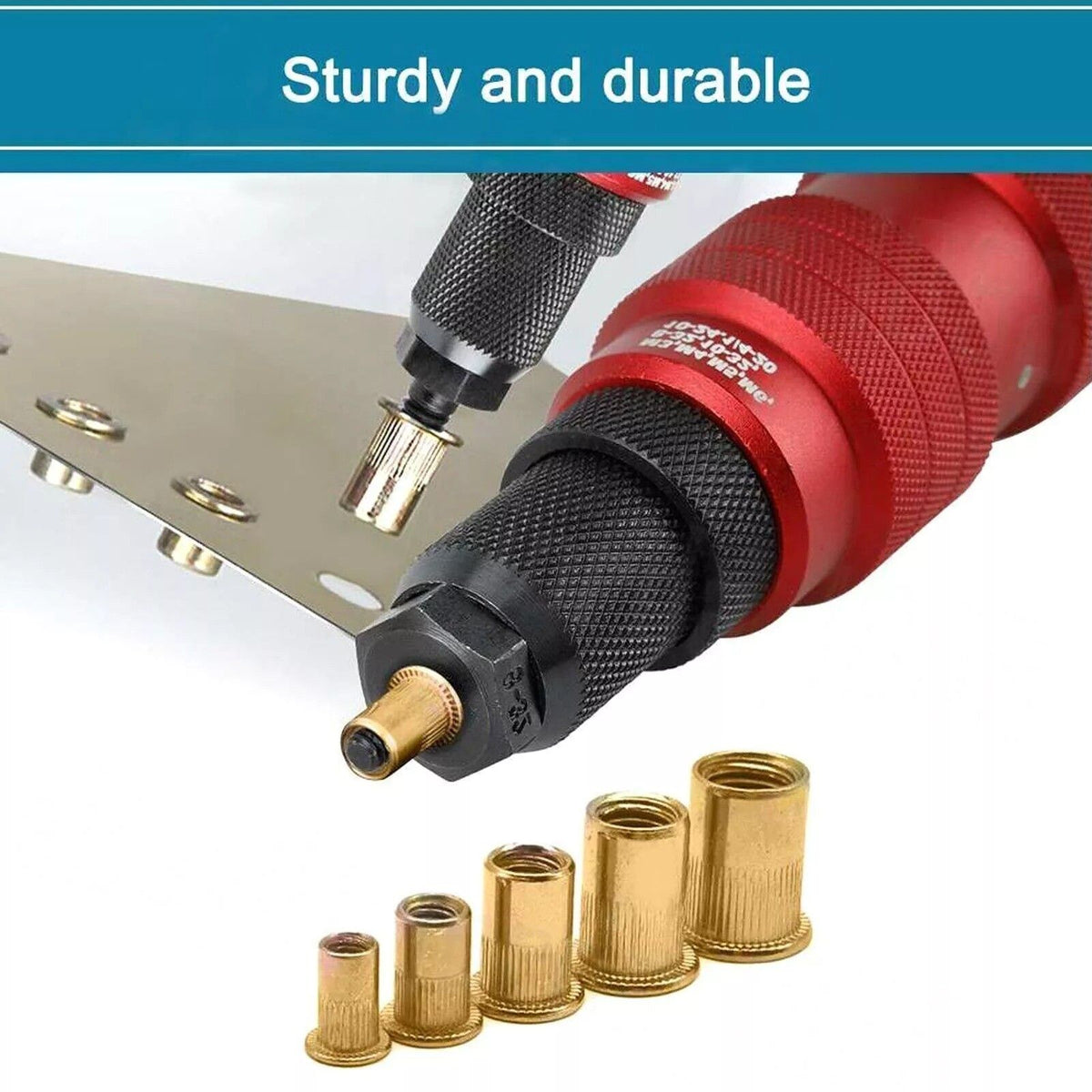 Professional Electric Drill Tool Rivet Rivnut Nut Gun Adapter Insert Tool M3-M10