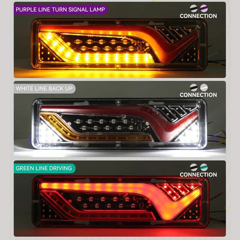 2X Sequential Indicator LED Tail Lights Trailer Ute Caravan Truck Stop Lamp 12V