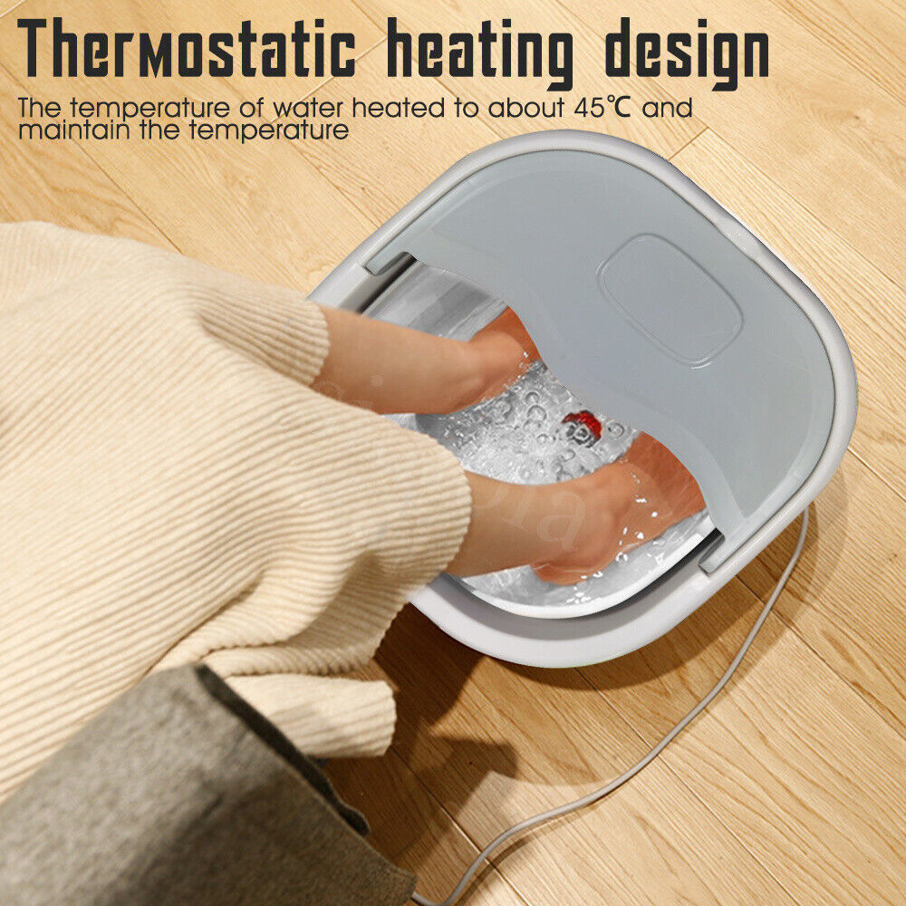 Electric Foot Spa Massager Footbath Pedicure Heat Soak Home Bath Tub Massage